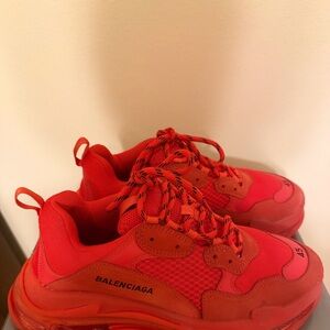 Balenciaga Men Red Sneakers